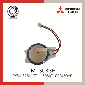 Mitsubishi FX3U-32BL GT11-50BAT Maxell CR2450HR with 커넥터 3v 리튬코인전지 고온용, 1개, 1개입