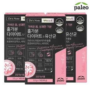 팔레오 닥터스노트 홀가분 다이어트 유산균 (3.5g x 14포) x 3개, 49g