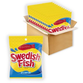 SWEDISH FISH Soft & Chewy Candy 12 - 3.6 oz Bags SWEDISH FISH 부드럽고 쫄깃한 캔디 12~3.6온스 봉지