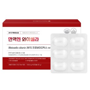 [정품] 휴온스 푸디언스 면역엔와이셀라 100억유산균 프로바이오틱스 유산균 생유산균 500mg [박스당 60정], 2박스, 60회분