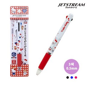 헬로키티 제트스트림 3색볼펜 0.5mm (블랙 레드 블루), 1개, 헬로키티 3색볼펜