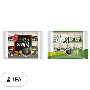 삼육김 광천 도시락 재래 16p + 파래 16p 세트, 64g, 1세트