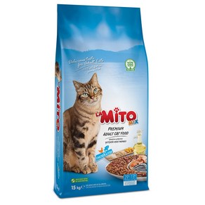미토 고양이 9가지 성능 어덜트 건식사료, 15kg, 1개, 닭 + 생선