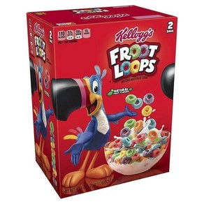 켈로그 Froot Loops Natural Fruit Flavor 2개입