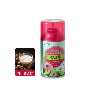 리빙굿 향그루 캔 자동분사기 헤이즐럿향 방향제 본품, 4개, 280ml