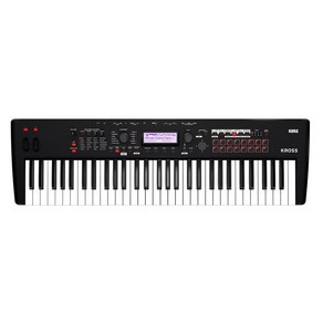 KORG KROSS2 61 키보드 신디사이저 크로스 열쇠 슈퍼 매트 블랙 퍼스트 신디에 최적 음악 제작 스테이지 라이브, 1개