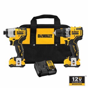 DEWALT XTREME 최대 12V 무선 드릴 콤보 키트 (DCK221F2), 1개