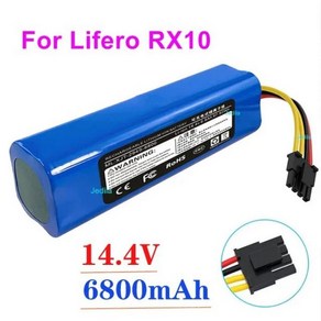 리튬 이온 배터리 충전식 로봇 진공 청소기 Lifeo RX10 6800MAh, [01] 1pcs 6800mAh, 1개