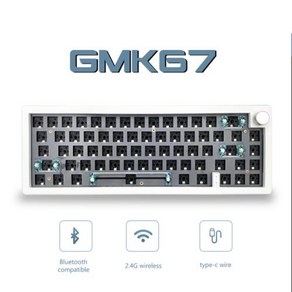 65 개스킷 블루투스 2.4G 무선 핫 스왑 가능 맞춤형 기계식 키보드 키트 RGB 백라이트 GMK67