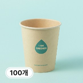 아이엠그리너 일회용 대나무 종이컵 6온스 180ml, 2개