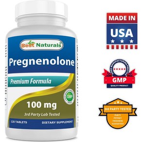 베스트내추럴스 프레그네놀론 100mg Pegnenolone 타블렛, 1개, 120정