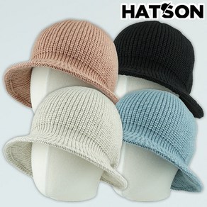 [햇츠온]2H4302 HatsON 브랜드 여성 겨울 울 방울 비니 털 와이어 모자 보넷 보닛 벙거지 AA