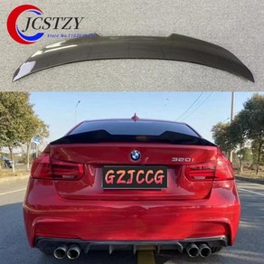 자동차 리어 스포일러 윙 립 익스텐션 BMW F30 3 시리즈 4D 2012-2018 및 F80 M3 세단 2014-2019 PSM 스타일, 03 white, 3) white