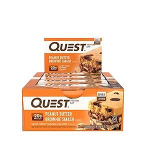 Quest Nutition 크리스피 초콜릿 코코넛 히어로 프로틴 바 단백질 15g 설탕 1g 순탄수화물 3g 글루텐 프리 케토 친화적 12개입