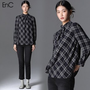 ENC [EnC] 빅토리아 체크 블라우스