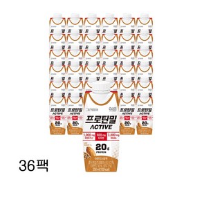 그린비아 프로틴밀 액티브 아몬드와호두 단백질음료, 36개, 250ml