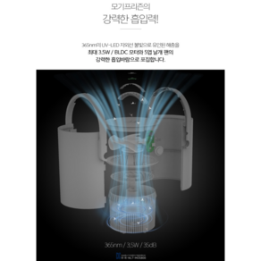[USB 모기퇴치기] 강력하고 안전한 LED 모기퇴치기 리모컨 포함, 모기퇴치기