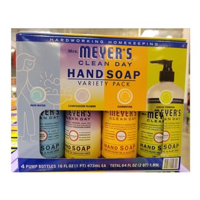 미세스메이어스클린데이 핸드 솝 손세정제 473ml 4팩세트 Ms. Meyes Clean Day Hand Soap, 1.89L, 1개