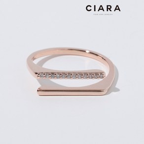 CIARA 14K Colico 투라인 스틱 샤이닝 반지(GoldPlated)