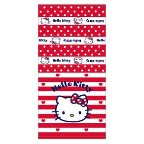 [헬로키티] 산리오 hello kitty 어린이 소형바스 키즈 레드 비치타올 대형수건, 헬로키티 키즈바스, 1개