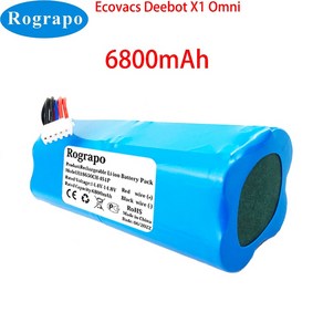 Ecovacs Deebot X1 옴니 진공 청소기용 로봇 배터리 148V 6800mAh 신제품, 1.5600mah