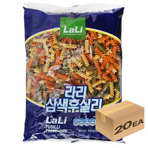 1박스) 라리 삼색 푸실리 500g x 20개입, 20개