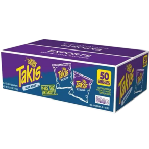 [미국 내수용]타키스 블루 히트 또띠아 칩스 280.7g Takis Rolled Blue Heat Totilla Chips - 9.9oz, 50개, 28.3g