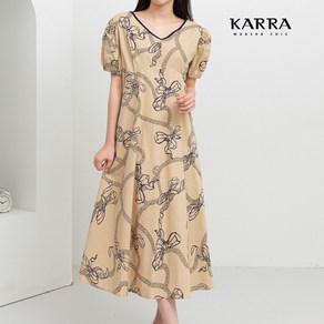 KARRA (77까지)리본체인브이넥원피스_A3F0876