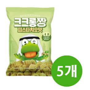 유통기한 임박 크크롱짱 피스타치오맛 스티커포함 과자스낵 90g, 5개