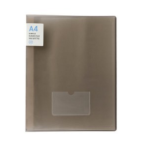 아트박스 반투명 클리어화일 40P(블랙), 1개