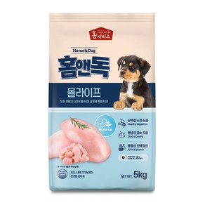 홈앤독 애견사료 전연령 5kg / 강아지 사료, 1개, 닭+오리