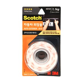 쓰리엠 Scotch EX215 스카치 자동차 외장용 강력 폼 양면 테이프 24mmx1.5M, 1개