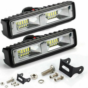 LED 자동차 차량 12V 트럭 플러드 작업등 트럭용 쌍 오프로드 스팟 24V DRL 1 라다 48W ATV SUV, 1개