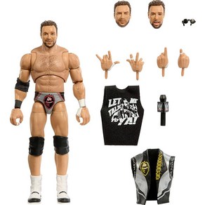 WWE Mattel 얼티밋 에디션 액션 피규어 및 액세서리 15.2cm(6인치) 도미니크 미스테리오 수집용 세트 교체 가능한 머리와 손 관절 포인트 30개, WWE Mattel 얼티밋 에디션 액션 피규어 및 액세