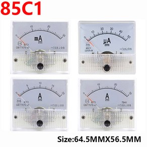 85C1 전류계 dc 아날로그 패널 기계식 포인터 유형 1 5 10 20 30 50 100 200 300 500mA A, 30A, 1개