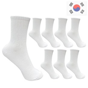 비바슈슈 여성용 쫀쫀하고 목이 긴 무지 장목 양말 8켤례 (230~250mm)