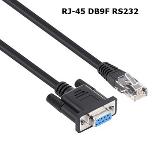 RJ45 블랙 케이블 시리얼 1.8m DB9F 변환