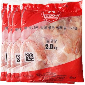 페르디가오 닭다리살 정육2kg 닭갈비 닭꼬치 순살치킨, 2kg, 4개