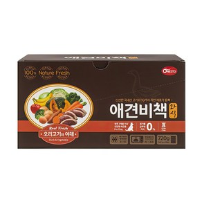 애견비책 강아지 노령견 화식 사료 오리야채 120g 리트리버 포메라니안, 1개