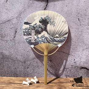 일본 부채 일식 이자카야 라멘 장식 횟집 인테리어 소품 양면 공예, 3번 타입 (이미지 참조), 1개