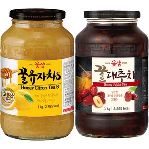 꽃샘 꿀유자차 1kg+꿀대추차 1kg