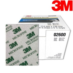 3M 02600 쓰리엠 소프트백 샌딩스펀지 마이크로파인, 1개