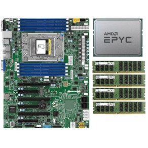 AMD EPYC 7551P CPU 32 코어 슈퍼 H11SSL-i 마더보드 4x32GB 2133P RAM, 02 CPU