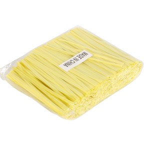 파스텔톤 칼라타이 빵끈 1000개입 (노란색 yellow)