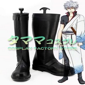 고퀄리티 코스프레 사카타 긴토키 은혼 Gintama 긴타마 코스프레 신발 부츠 cosplay 주문 사이즈/스타일 제