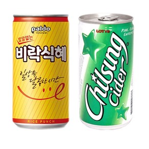 [오늘쇼핑]칠성사이다 190ml 30개+밥알없는비락식혜 175ml 30개 / 총 60캔, 60개