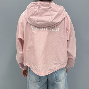 국내매장판 마뗑킴 크롭 후디 코팅 점퍼 핑크 MATIN CROP HOODY COATING JUMPER IN PINK 바람막이 마땡킴 MATIN KIM