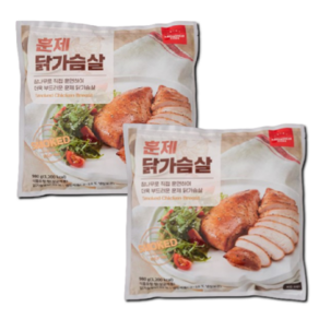 한트바커 훈제 닭가슴살 아이스박스포장/트레이더스, 2개, 980g