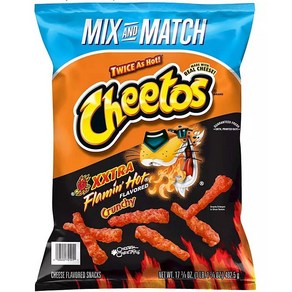 [미국직배송]치토스 크런치 플레이밍 핫 더블 엑스트라 초대용량 506.7g Cheetos Cunchy XXTRA Flamin' Hot, 1개