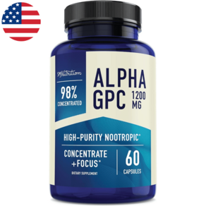 알파 GPC 600mg 콜린 알포세레이트 바이오페린 함유 60캡슐, AlphaGPC, 60정, 1개